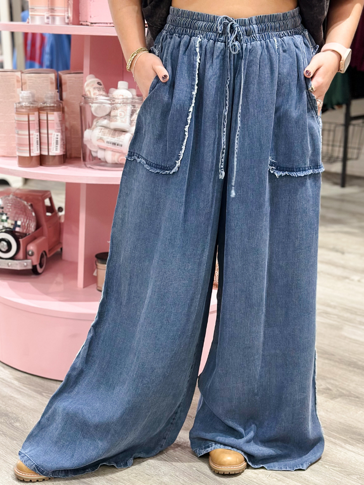 The Claire Bottoms - Washed Denim