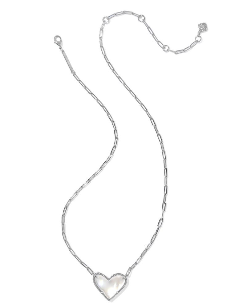 Kendra Scott Ari Statement Pendant Necklace - Silver & Ivory