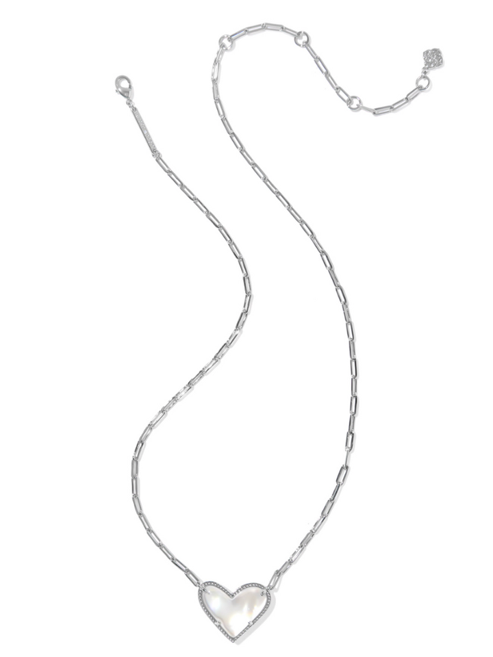 Kendra Scott Ari Statement Pendant Necklace - Silver & Ivory