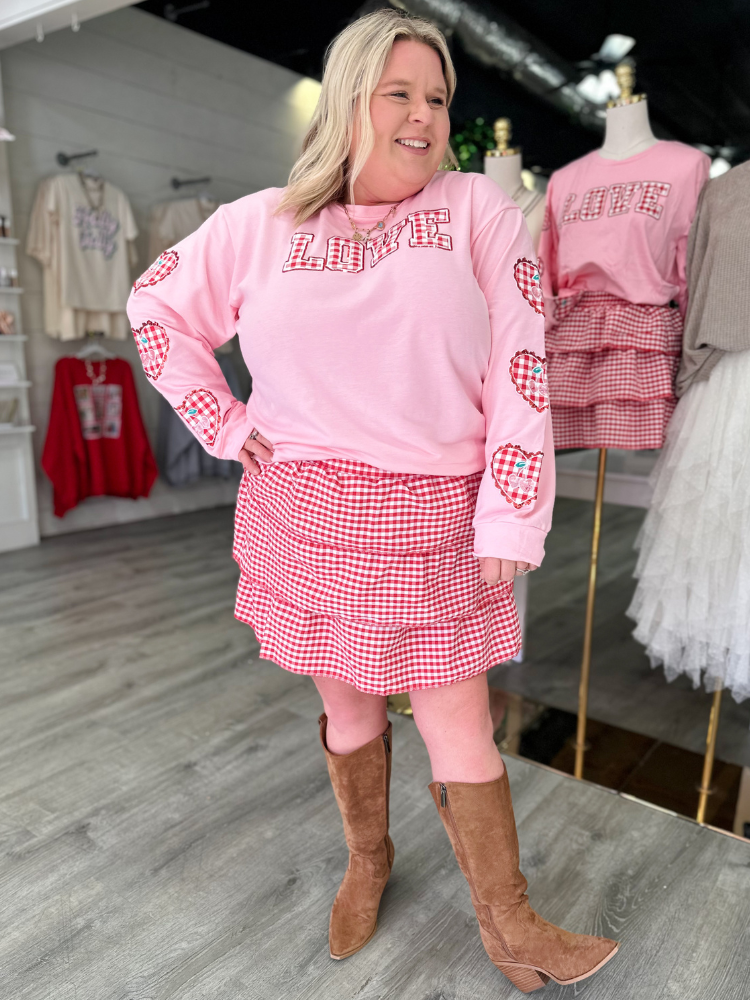 The Love Top - Pink Gingham