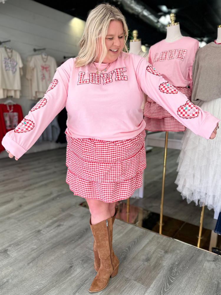 The Love Top - Pink Gingham