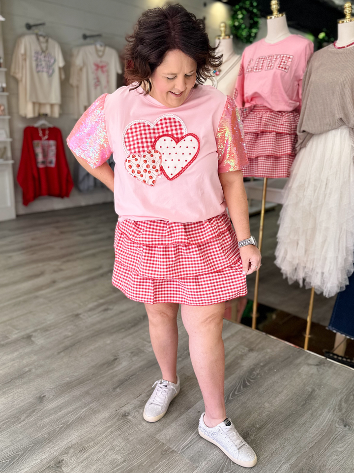 The Cherry Heart Top - Pink