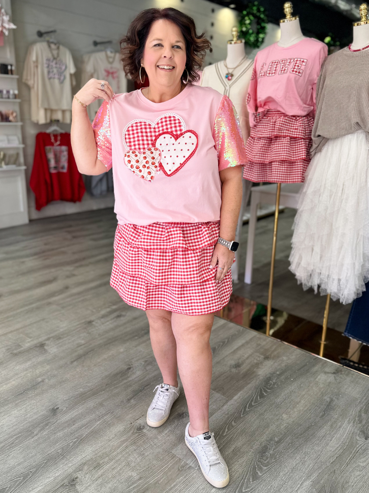 The Cherry Heart Top - Pink