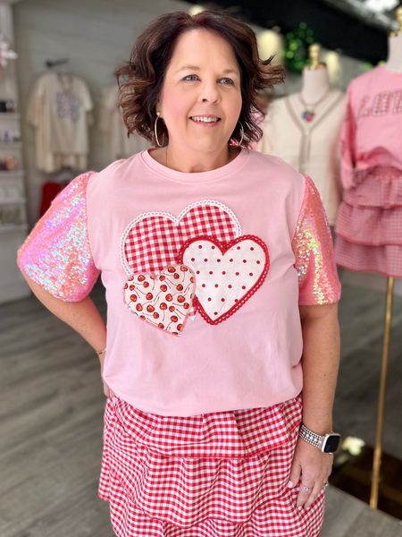 The Cherry Heart Top - Pink – YellowHouse Market & Boutique
