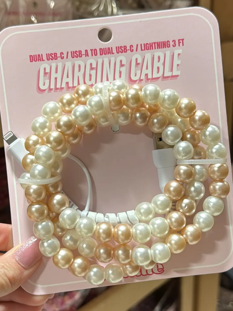 Pearl &amp; Champagne Charging Cable