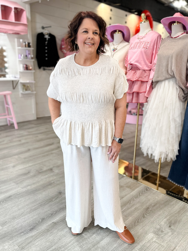 The Chloe Top - Oatmeal