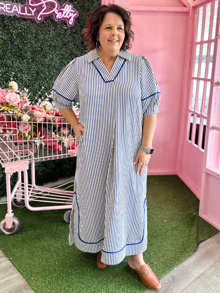 The Evelyn Dress - Blue