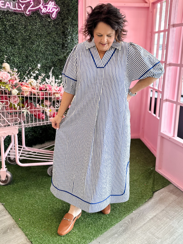 The Evelyn Dress - Blue