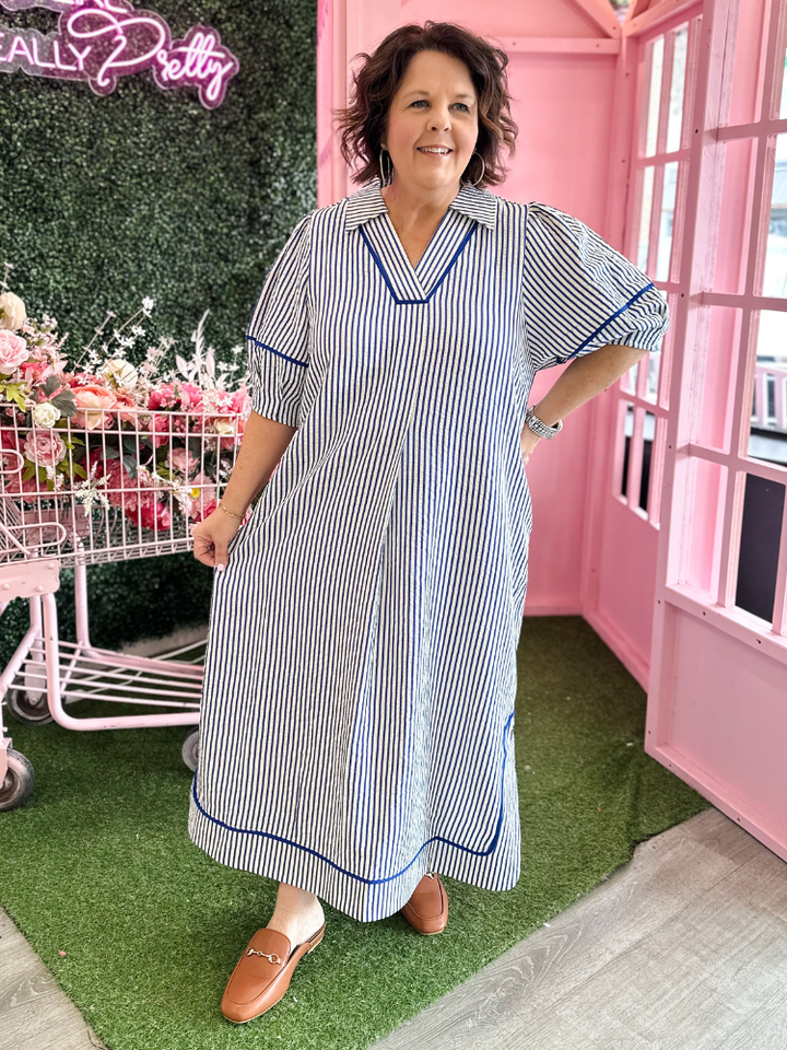 The Evelyn Dress - Blue