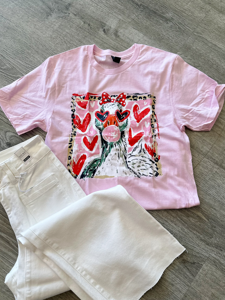 Goose Valentines Day Tee - Pink