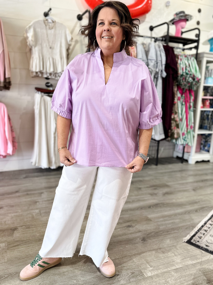 The Ella Top - Lavender