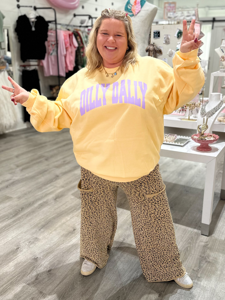 Dilly Dally Sweatshirt - Yellow Haze