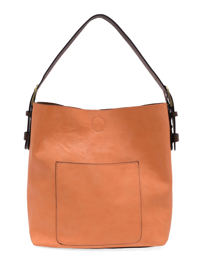 Joy Susan Classic Hobo Handbag- Coral Peach / Coffee