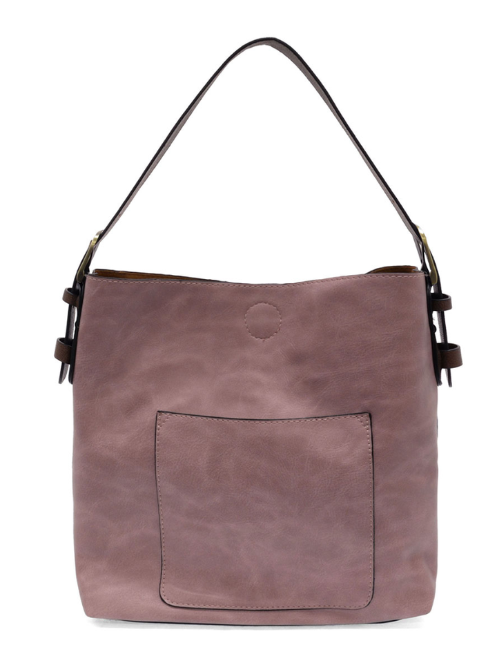Joy Susan Classic Hobo Handbag- Soft Berry / Coffee