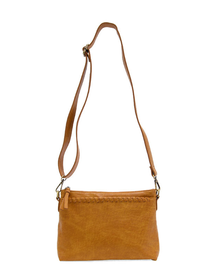 Joy Susan Oakleigh Whipstitch Crossbody - Whiskey