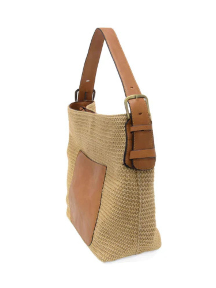 Joy Susan Classic Hobo Handbag- Natural Straw