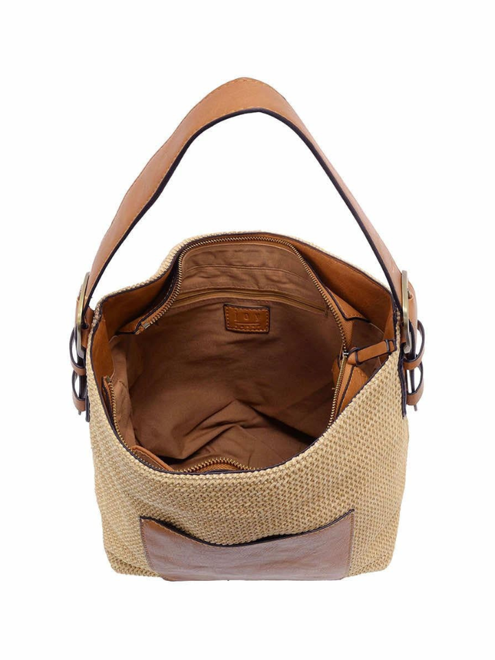 Joy Susan Classic Hobo Handbag- Natural Straw
