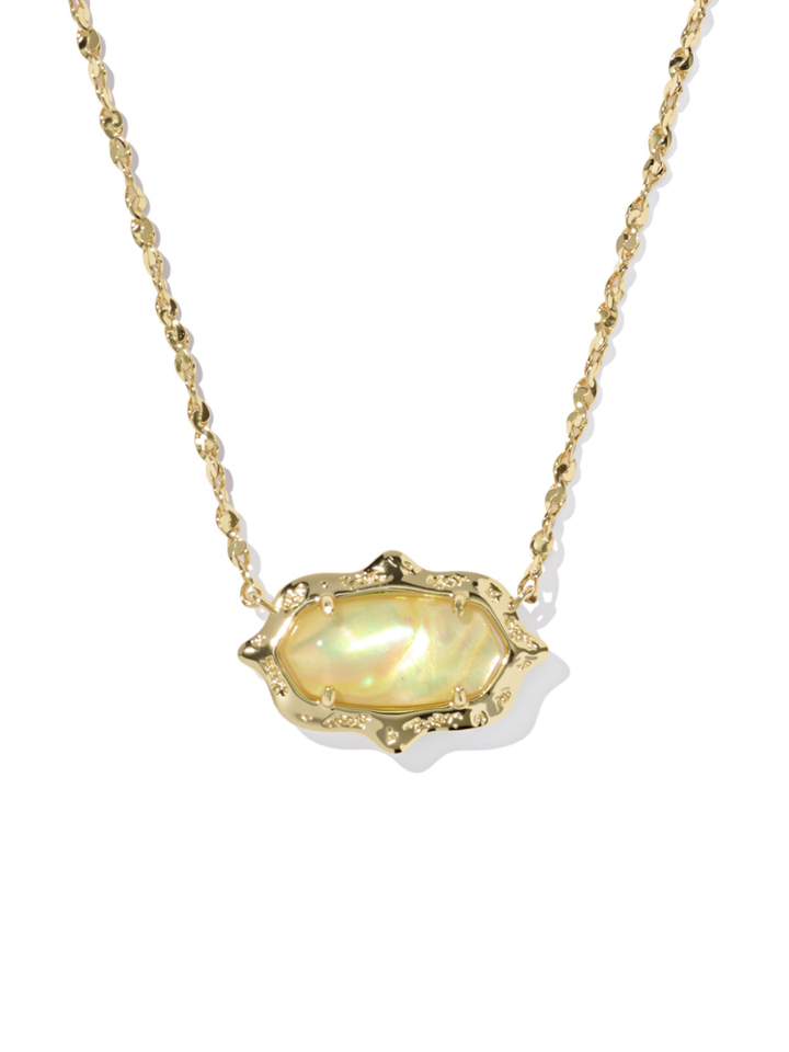 Kendra Scott Elisa Scallop Frame Necklace - Yellow &amp; Gold
