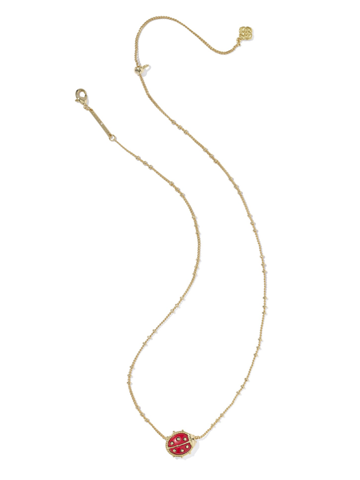 Kendra Scott Ladybug Pendant Necklace - Gold &amp; Red