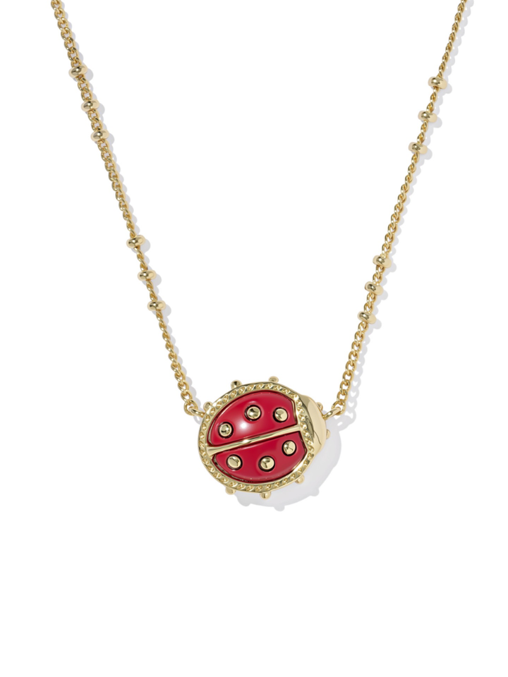 Kendra Scott Ladybug Pendant Necklace - Gold &amp; Red