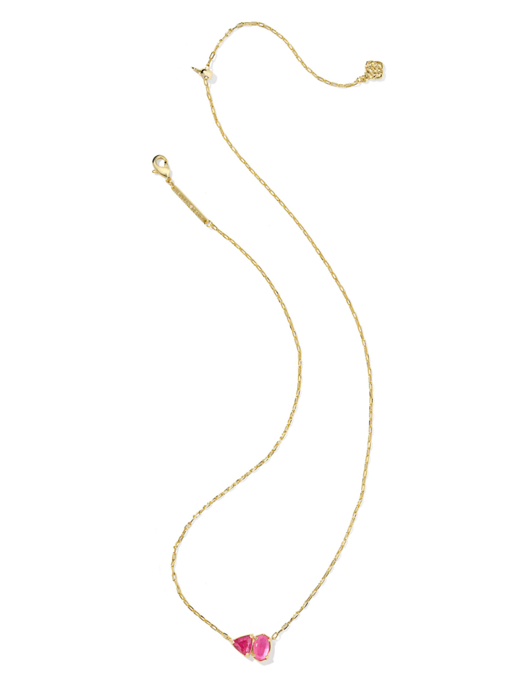 Kendra Scott Tatum Pendant Necklace - Gold &amp; Azalea Pink