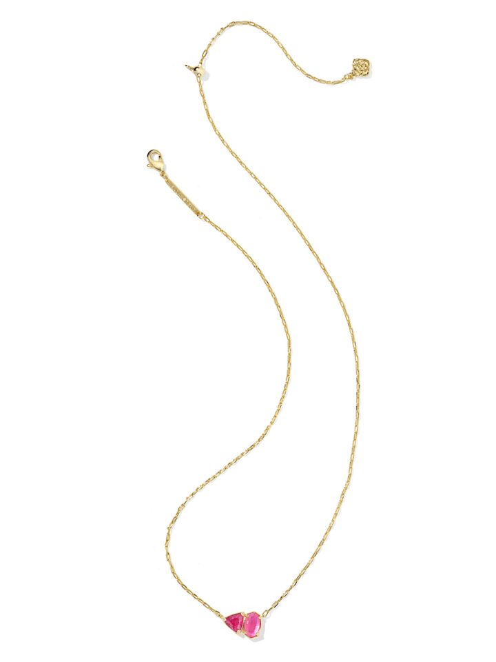 Kendra Scott Tatum Pendant Necklace - Gold &amp; Azalea Pink