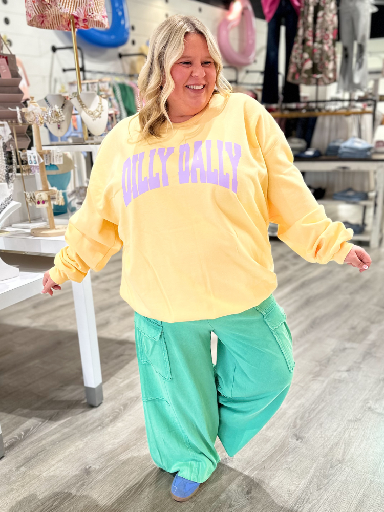 The Stella Wide Leg Pant - Green