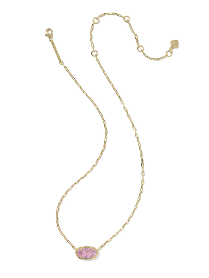 Kendra Scott Elisa Lux Pendant Necklace - Gold &amp; Light Pink CZ