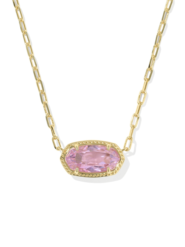 Kendra Scott Elisa Lux Pendant Necklace - Gold &amp; Light Pink CZ