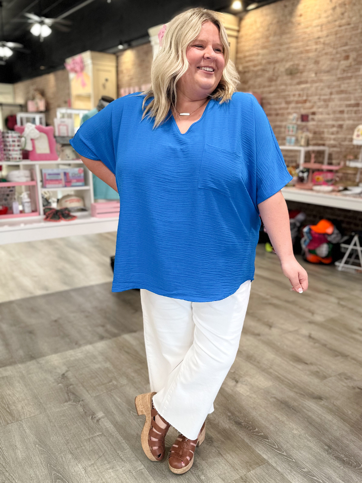 The Lizzy Top - Ocean Blue