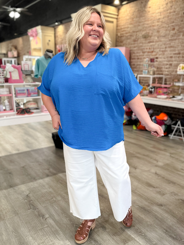 The Lizzy Top - Ocean Blue