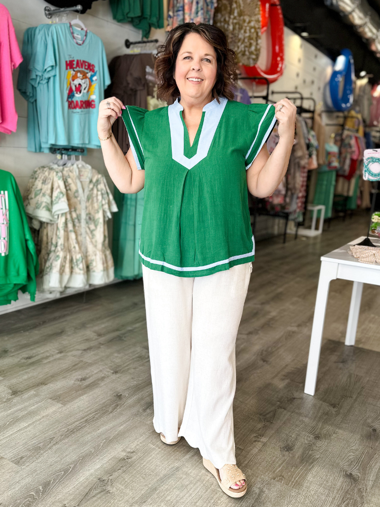 The Mandi Top - Kelly Green