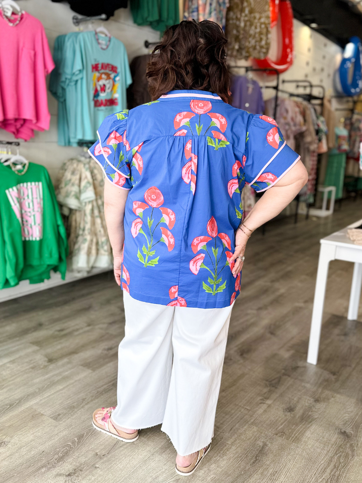The Krissy Top -Blue