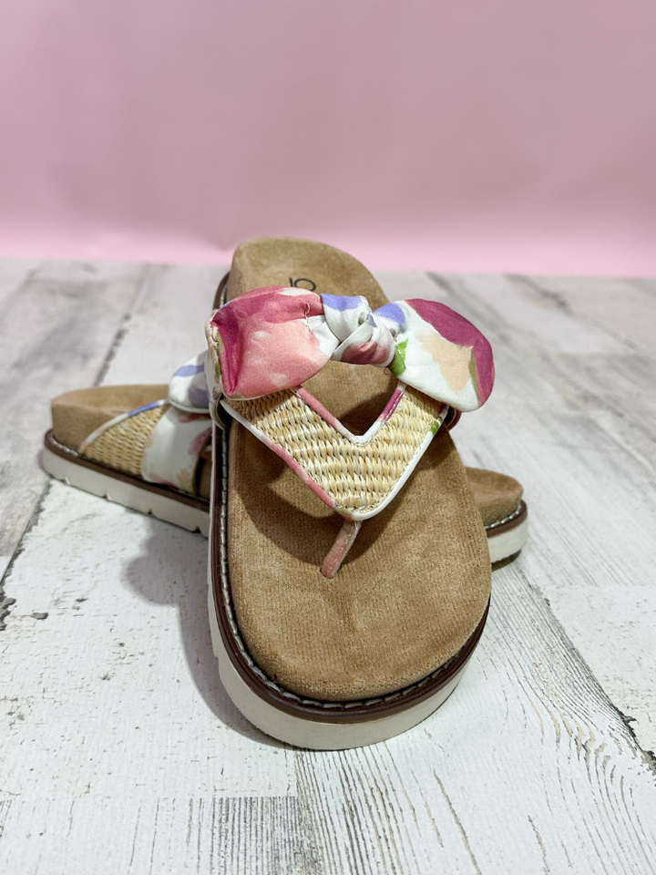 Never Settle Sandal - Floral
