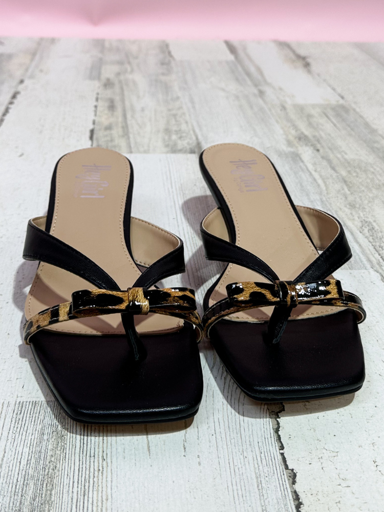 The Dainty Heel - Leopard Black Combo