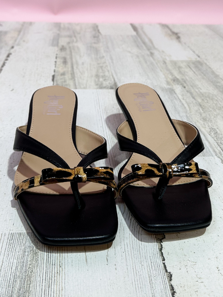 The Dainty Heel - Leopard Black Combo