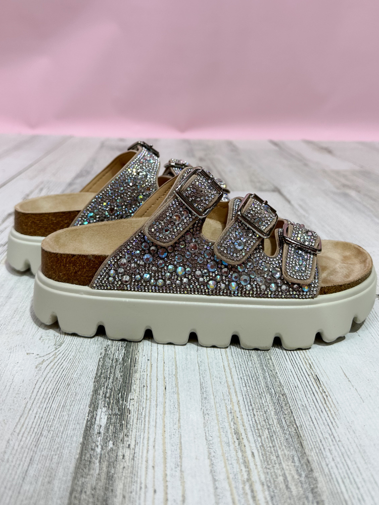 The Threes Company Sandal - Rhinestone