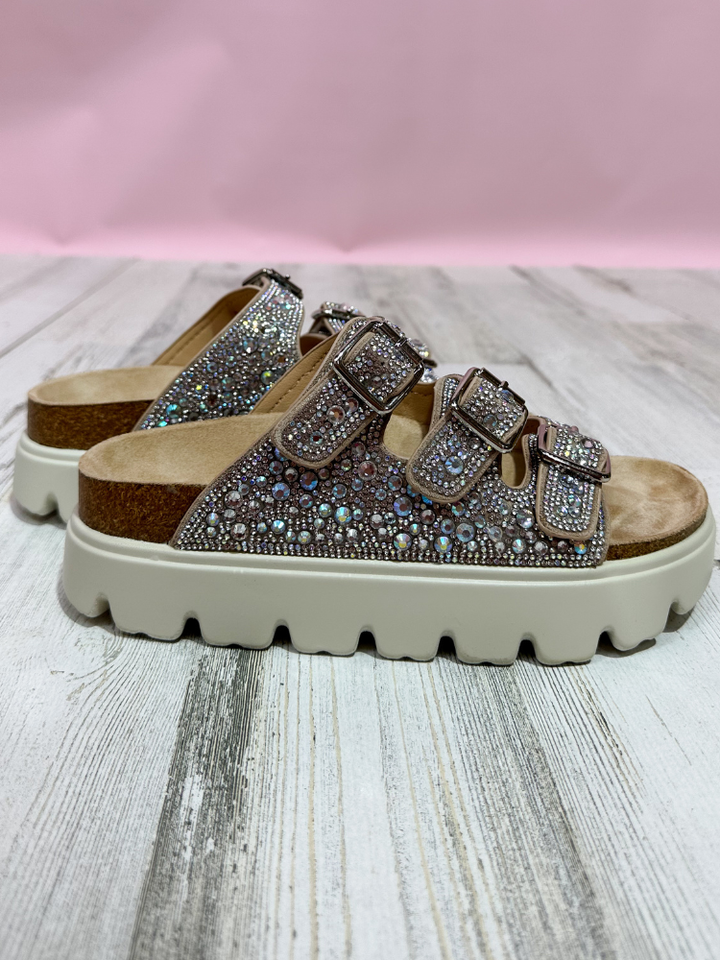 The Threes Company Sandal - Rhinestone