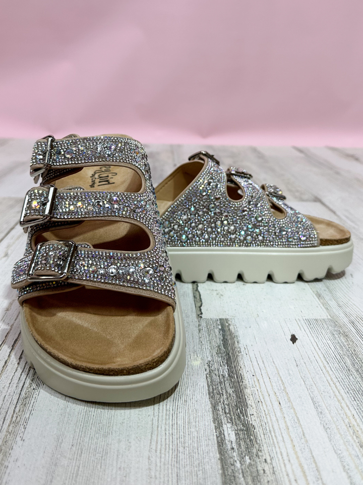 The Threes Company Sandal - Rhinestone