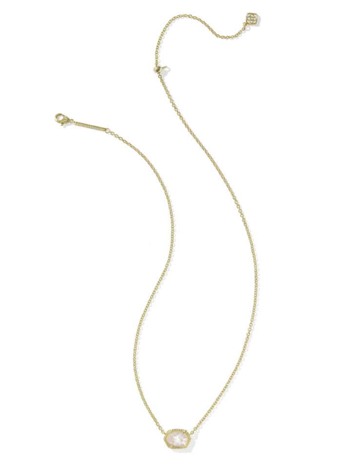 Kendra Scott Daphne Frame Pendant Necklace - Gold &amp; Ivory MOP