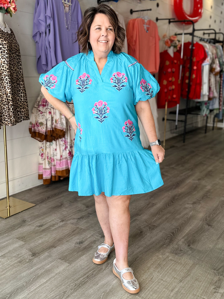 The Louella Dress - Blue