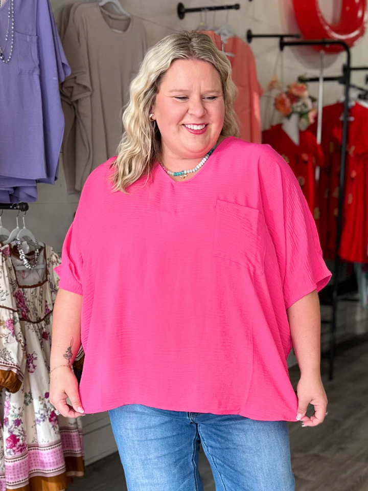 The Lizzy Top - Hot Pink