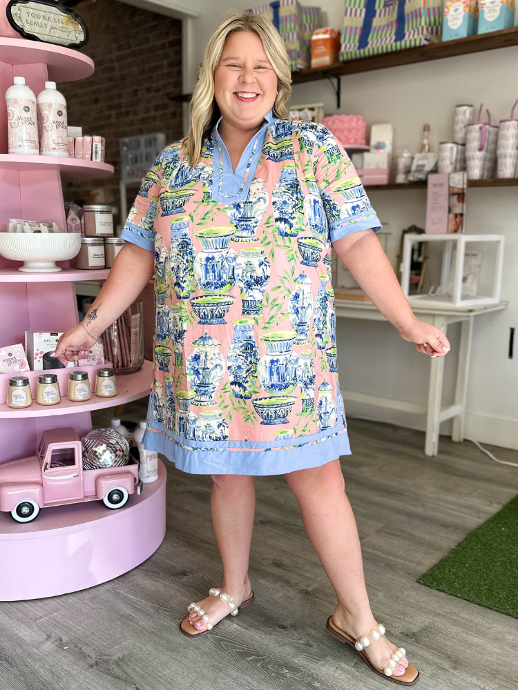 The Parker Dress - Coral Mix