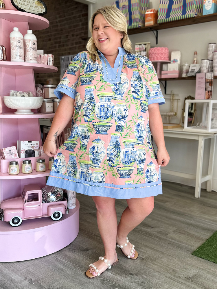 The Parker Dress - Coral Mix