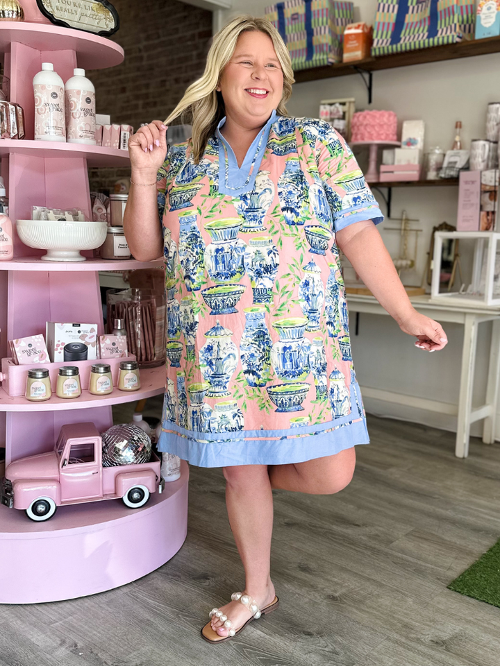 The Parker Dress - Coral Mix