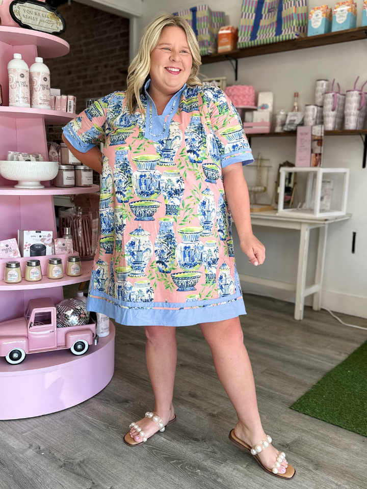 The Parker Dress - Coral Mix