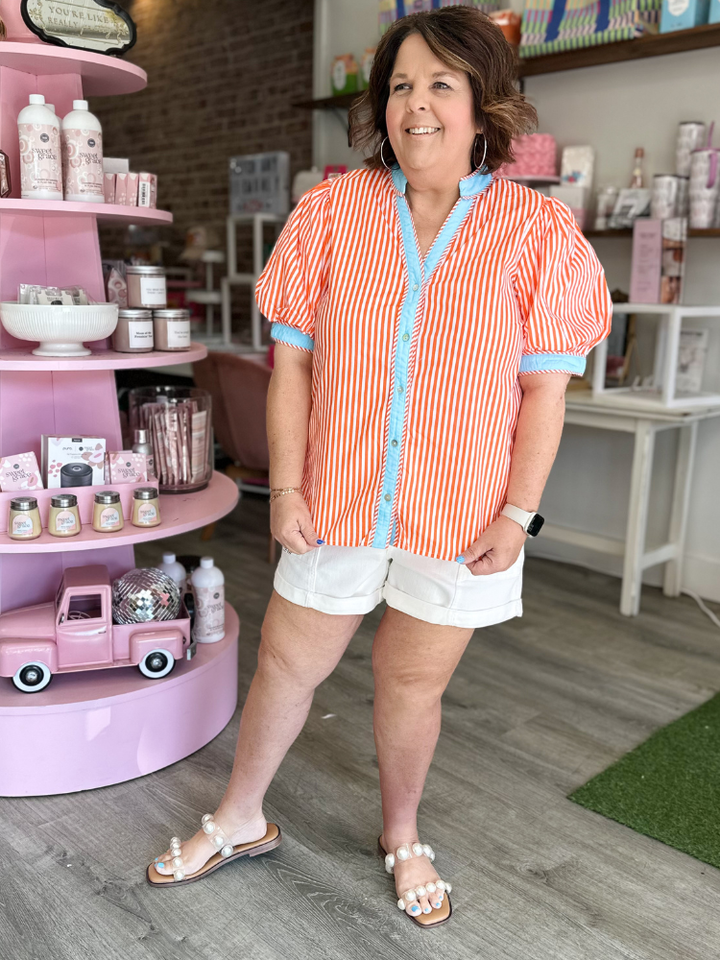 The Skylar Top - Orange