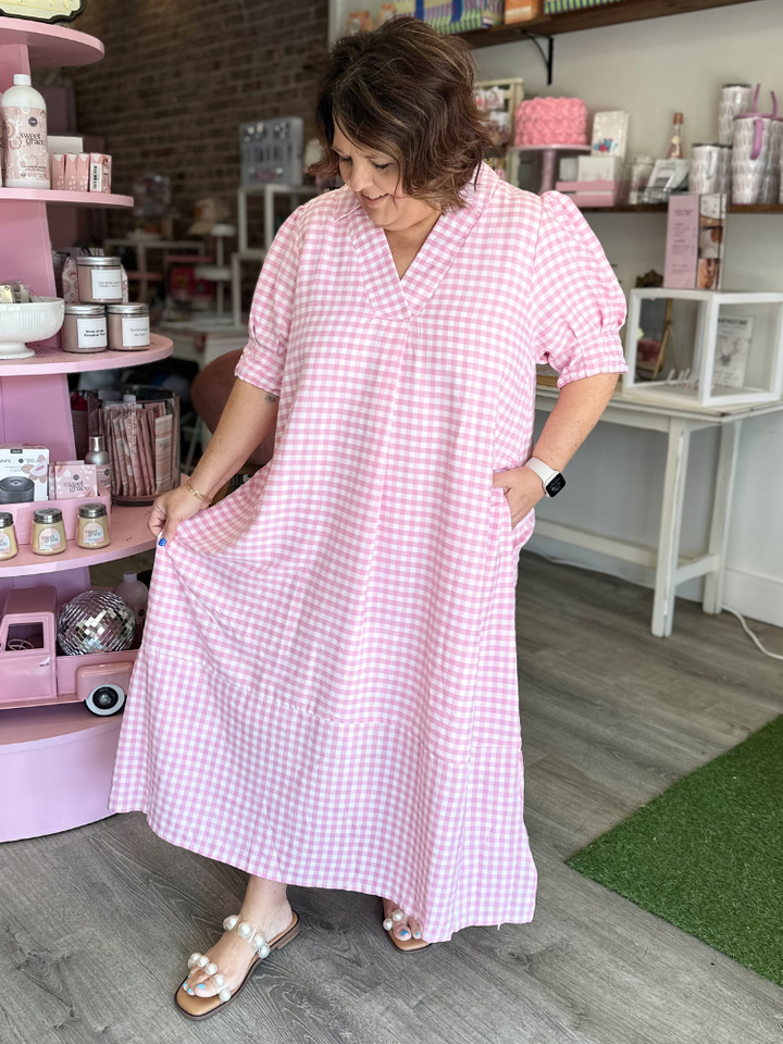 The Quinn Dress - Peony Pink