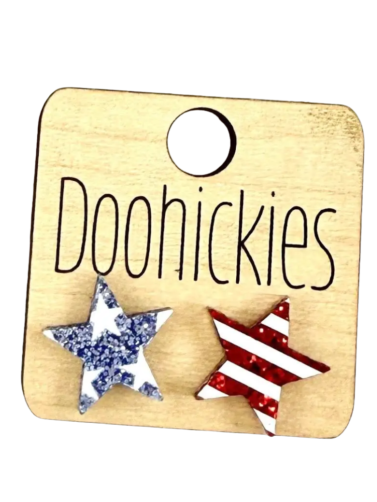 Patriotic Star Studs