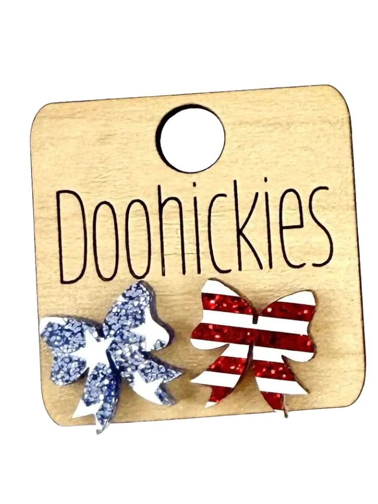 Patriotic Bow Studs